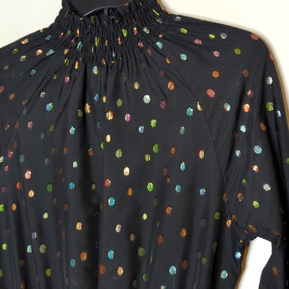 Yumi Kim Polka Dot Mini Party Dress Colorful Metallic Size S - Picture 6 of 16